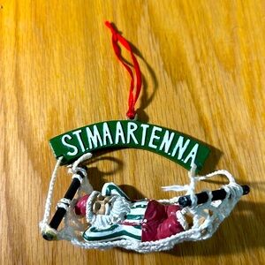 Christmas ornament Santa in a hammock St.Martin.A.F.